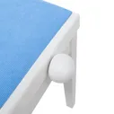ROCKDALE RHAPSODY 131 SV WHITE BLUE деревянная банкетка с регулировкой высоты,цвет корпуса бел, сиденье вельвет в рубчик голуб.