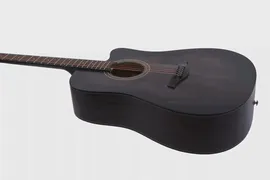 Акустическая гитара ROCKDALE AURORA D1 C BK полупрозрачный черный с вырезом