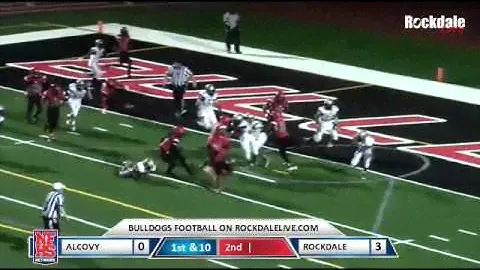 Rockdale #2 Tajee Steele weaving 3 yard TD run